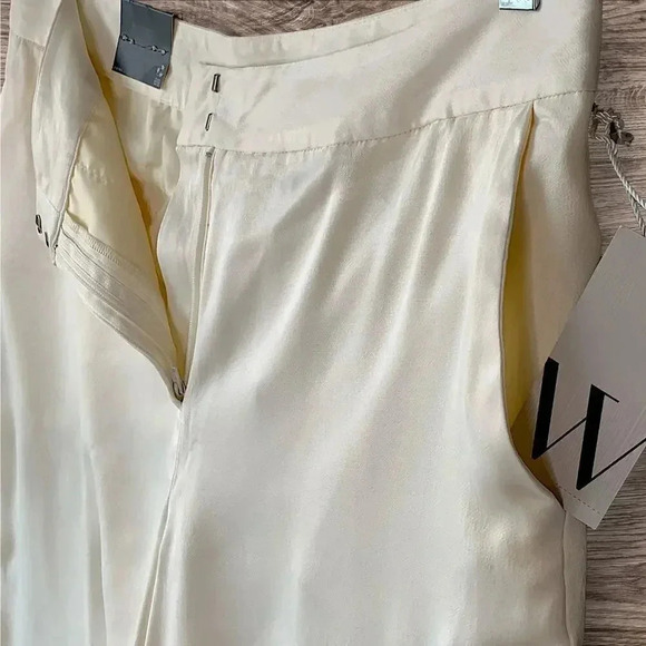 Worthington New Rayon Silky Bermuda High Rise Dress Shorts Size 12 W34 Cream - Picture 6 of 13